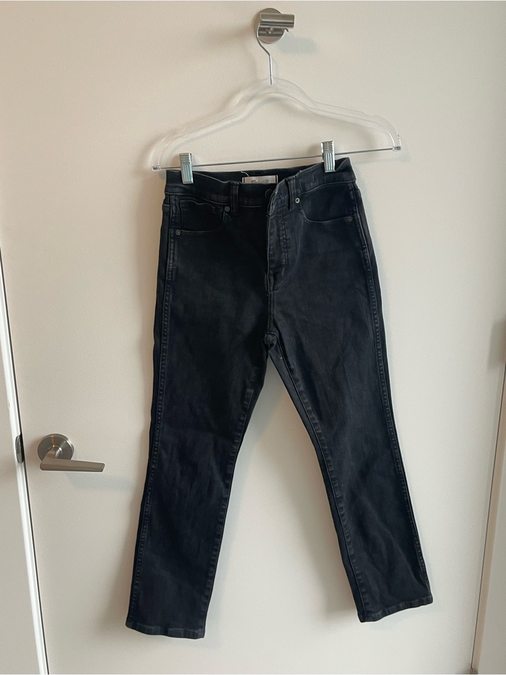 Madewell The Pencil Black Straight-Leg Jeans